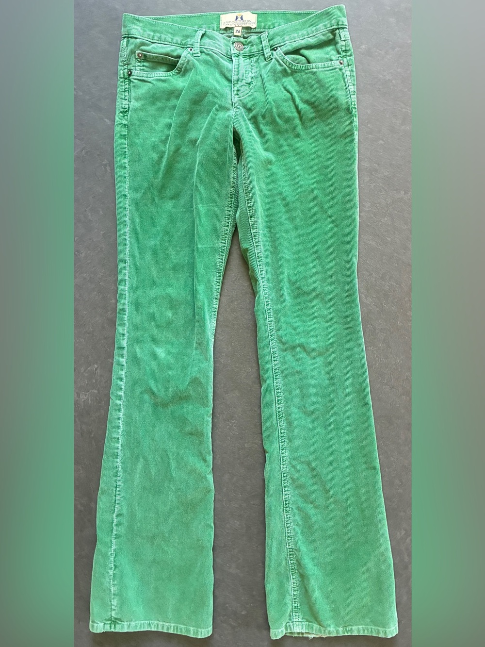 Juicy Couture Emerald Green Corduroy Flare Jeans